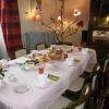 Une table de petit déjeuner en hiver