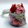 "Une folle envie de fraise" : Glace fraise, glace vanille, crème fouettée maison, coulis de fraise, fraises fraîches, guimauve maison à la fraise