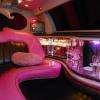 L'intérieur de la Limousine rose