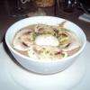 Crème de champignon et oeuf mollet