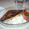 Filet de dorade grillée, riz gluant à la coriandre 