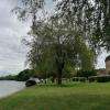 Le petit port de Mantoche au printemps, entre saules et verdure.