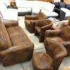 Déstockage canapé et fauteuils CLUB en microfibre imitation vieux cuir !