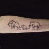Famille éléphant, tattoo réalisé par Stan à MBA - My Body Art Villeurbanne