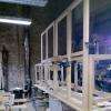 Bibliothèque en chêne en cours de fabrication