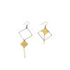 MiFD | Bijoux éthiques made in France - Boucles d'oreilles asymétriques en laiton brut