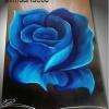 Tableau floral grande rose , peinture sur toile 