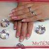 Pose Complète French Blanche Pailleté
Arabesque rouge fait main