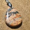 Pendentif Obsidienne fleurie