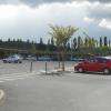 Grand parking du centre commercial