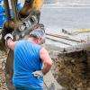 Travaux publics, pose de conduite d'eau dans l'Indre et Loire