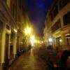 Rue de l'Arsenal , mulhouse .De juin à septembre , les rues sont barrées le ven et sam soir Place aux resto et café terrasses ,au milieu des rues ! c'est chouette et très animé !