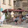 La terrasse du Myou, juste derrière l'église St-Etienne à Uzès