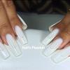 Rallongement hybride (extensions à l'acrygel  au demi-popit et construction au gel), longueur xl