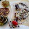 L'entrecôte sauce au poivre et ses légumes (avec galette de maïs)