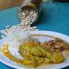 Cari poulet, gros pois