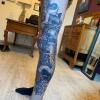 tatouage de pirate jambe complète