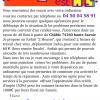 verso du prospectus