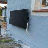 Panneau solaire aluminium pour ecs thermodynamique posé sur un mur