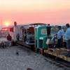 soleil couchant sur la plage