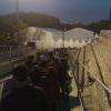 File d'attente pour entrer en fosse