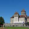Feu d'artifices de mariage dans un château