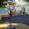 La fresque murale colorée.