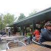 La terrasse du café : une pause bien agréable après notre longue balade !
