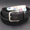 Ceinture cuir porte billets