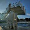 LYON (69 - Rhône, France) - Piscine de la Duchère - Fosse à plongeon, plongeoirs et bassin de natation