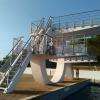 LA REOLE (33 - Gironde, France) - Piscine municipale - Les plongeoirs