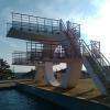 LA REOLE (33 - Gironde, France) - Piscine municipale - Les plongeoirs