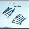 Piercing langue en Titane anodisé
