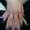 ongle bleu azur décor asymétrique proepil 