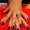 nail art french manicure gel violet