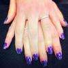 Pose ongle gel mauve paillette argent quick epil proepil instituts de beauté à Belfort et Montbeliard