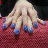 deco ongle bleu azur paillettes argent quick epil proepil 