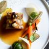Selle d'agneau / Caviar aubergine / Chou vert / Epaule Marjolaine / Ail noir