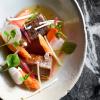 Bœuf braisé / Papaye / Saté / Bouillon parfumé
