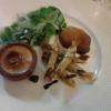Bonbons au foie gras, pomme tatin et crème brûlée au lard, un délice !