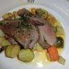 Le gigot d'agneau aux petits légumes du marché