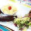Figatelli grillés et son écrasé de pommes de terre
