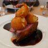 filet de canette à l'aigre -douce pommes dauphines 
