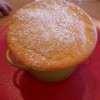 soufflé chaud à l'eau de vie de poire 