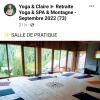 Salle de pratique
Weekend Yoga
Le Chalet du Blanc (73)

