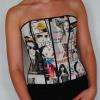 Bustier magazine fermé au dos par une fermeture plus une martingale. 250euros