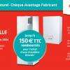 Jusque 150 € offerts pour l'installation d'une chaudière à condensation ATLANTIC