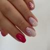 Remplissage gel et manucure russe. Nail art : incrustation de paillette.  