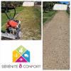 Une allée désherber proprement avec le modèle bin' walk . Travail effectué sur la commune de BERNAY .( 27300 )