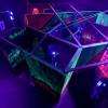 Vue du dessus de l'étage inférieur du Laser Game.